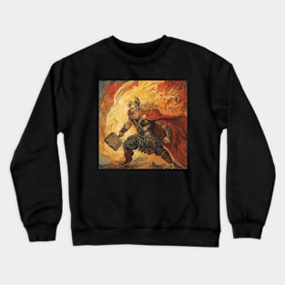 THOR AND FLAMES Crewneck Sweatshirt